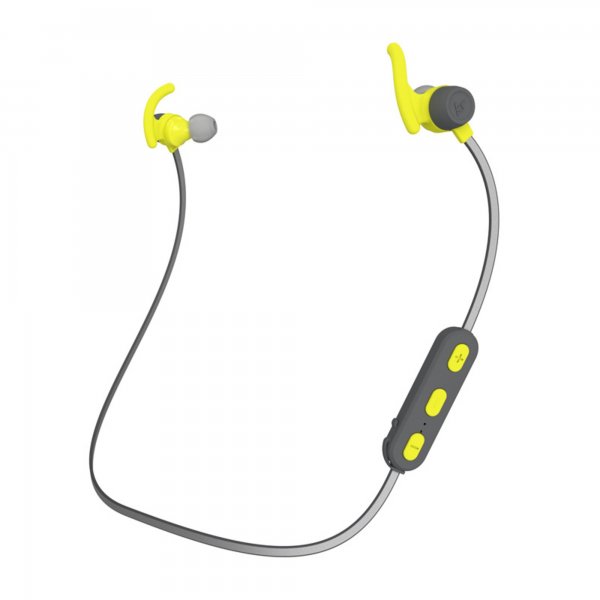 KitSound Hudson Headset Ear-hook, In-ear, Neck-band Bluetooth Grey, Yellow
